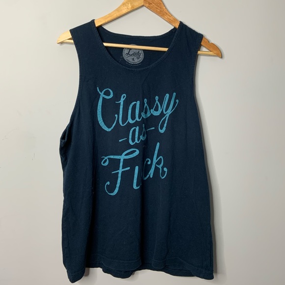 Rowdy Gentleman ‘Classy as F*ck’ Tank Top, sz. L - Picture 1 of 3